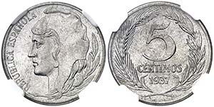 1937. II República. 5 céntimos. (AC. 4). ... 