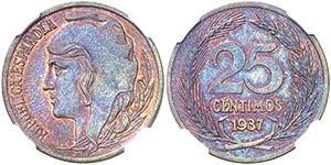 1937. II República. 25 céntimos. (AC. 19). ... 
