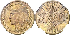 1937. II República. 25 céntimos. (AC. 16). ... 