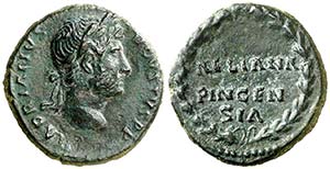 (128-129 d.C.). Adriano. Cuadrante. (Spink ... 