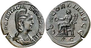 (245-247 d.C.). Otacilia Severa. Sestercio. ... 