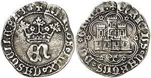 Enrique IV (1454-1474). Toledo. Medio real. ... 
