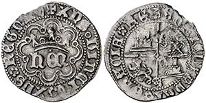 Enrique IV (1454-1474). Sevilla. Medio real. ... 