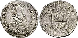 1593. Felipe II. Milán. 1 escudo. (Vti. 56) ... 