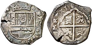 1644. Felipe IV.  (Madrid). B. 8 reales. ... 
