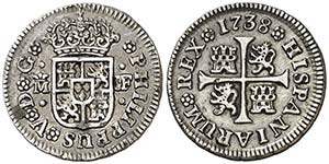 1738. Felipe V. Madrid. JF. 1/2 real. (Ac. ... 