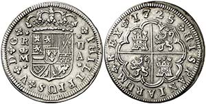1725/4. Felipe V. Madrid. A. 2 reales. (AC. ... 