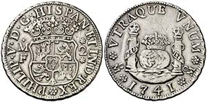 1741. Felipe V. México. MF. 2 reales. (AC. ... 