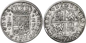 1721. Felipe V. Segovia. F. 2 reales. (AC. ... 