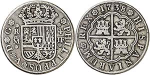 1738. Felipe V. Madrid. JF. 4 reales. (AC. ... 
