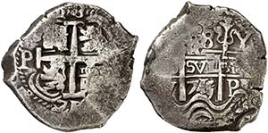 1715. Felipe V. Potosí. Y. 8 reales. (AC. ... 