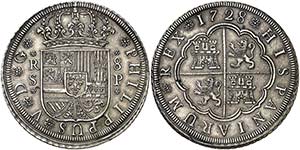 1728. Felipe V. Sevilla. P. 8 reales. (Cal. ... 