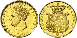 1826. Gran Bretaña. Jorge IV. 1 libra. (Fr. ... 