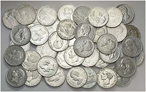 1870 a 1899. 5 pesetas. Lote de 41 monedas. ... 