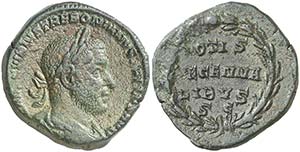 (251 d.C.). Treboniano Galo. Sestercio. ... 