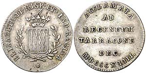 1843. Isabel II. Tarragona. Mayoría de ... 