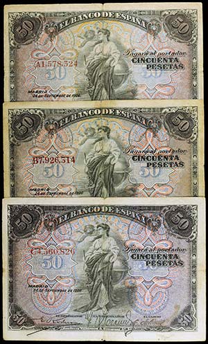 1906. 50 pesetas. (Ed. B99a) (Ed. 315a).  24 ... 