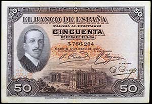 1927. 50 pesetas. (Ed. B110) (Ed. 326). 17 ... 