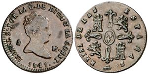 1841. Isabel II. Segovia. 2 maravedís. (AC. ... 