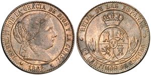 1868. Isabel II. Sevilla. OM. 2 1/2 ... 