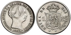 1852. Isabel II. Madrid. 1 real. (AC. 302). ... 