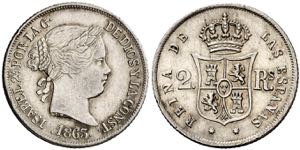 1863. Isabel II. Sevilla. 2 reales. (AC. ... 