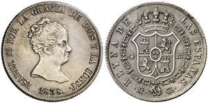1838. Isabel II. Madrid. CL. 4 reales. (AC. ... 