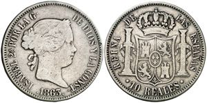 1863. Isabel II. Sevilla. 10 reales. (AC. ... 