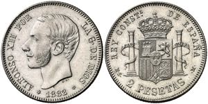 1882*1882. Alfonso XII. MSM. 2 pesetas. (AC. ... 