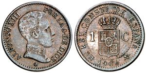 1906*6. Alfonso XIII. SMV. 1 céntimo. (AC. ... 