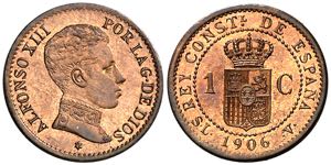 1906*6. Alfonso XIII. SLV. 1 céntimo. (AC. ... 