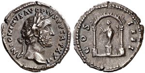 (158-159 d.C.). Antonino pío. Denario. ... 
