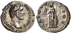 (138 d.C.). Antonino pío. Denario. (Spink ... 