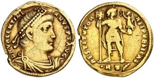 (364 d.C.). Valentiniano I. Roma. Sólido. ... 