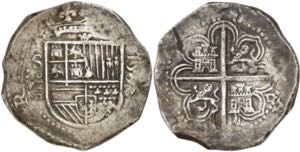 ¿1589?. Felipe II. Sevilla. . 8 reales. ... 