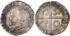 1599. Felipe III. Barcelona. 1 croat. (AC. ... 