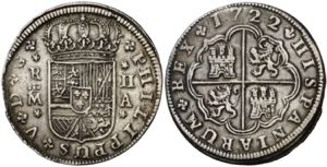 1722. Felipe V. Madrid. A. 2 reales. (AC. ... 
