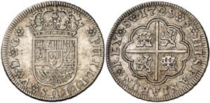 1729. Felipe V. Sevilla. 2 reales. (AC. ... 