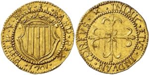 1701. Felipe V. Cagliari. 1 escudo. (Vti. ... 