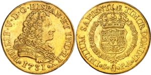 1731. Felipe V. Sevilla. PA. 8 escudos. (AC. ... 
