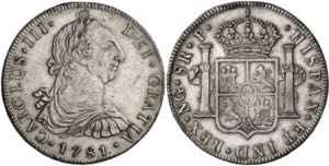 1781. Carlos III. Guatemala. P. 8 reales. ... 