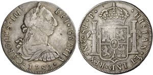 1782. Carlos III. Guatemala. P. 8 reales. ... 