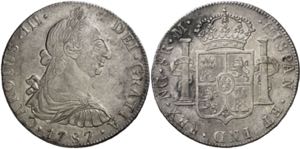 1787. Carlos III. Guatemala. M. 8 reales. ... 