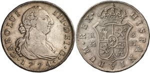 1774. Carlos III. Madrid. PJ. 8 reales. (AC. ... 