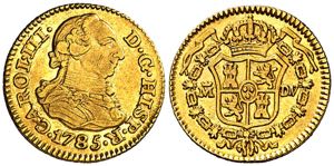 1785. Carlos III. Madrid. DV. 1/2 escudo. ... 