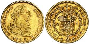 1778/7. Carlos III. Madrid. PJ. 2 escudos. ... 