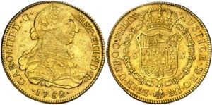1782. Carlos III. Lima. MI. 8 escudos. (AC. ... 