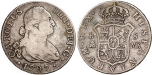 1797. Carlos IV. Madrid. MF. 8 reales. (AC. ... 
