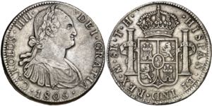 1805. Carlos IV. México. TH. 8 reales. (AC. ... 