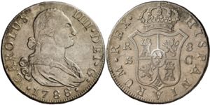 1788. Carlos IV. Sevilla. C. 8 reales. (AC. ... 